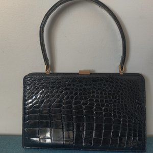 Authentic Alligator Vintage Coblentz Purse - Black